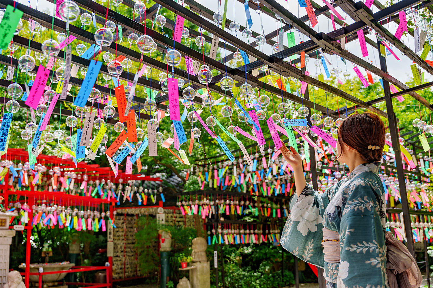 Furin Festival: A Summer of Healing with the Sounds of 10,000 Wind Chimes [Tagawa City, Fukuoka Prefecture - Mitsui-dera Temple]